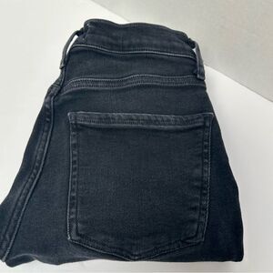 Agolde‎ Sophie Mid Rise Skinny Ankle Black Jeans Raw Distressed Hem size 25